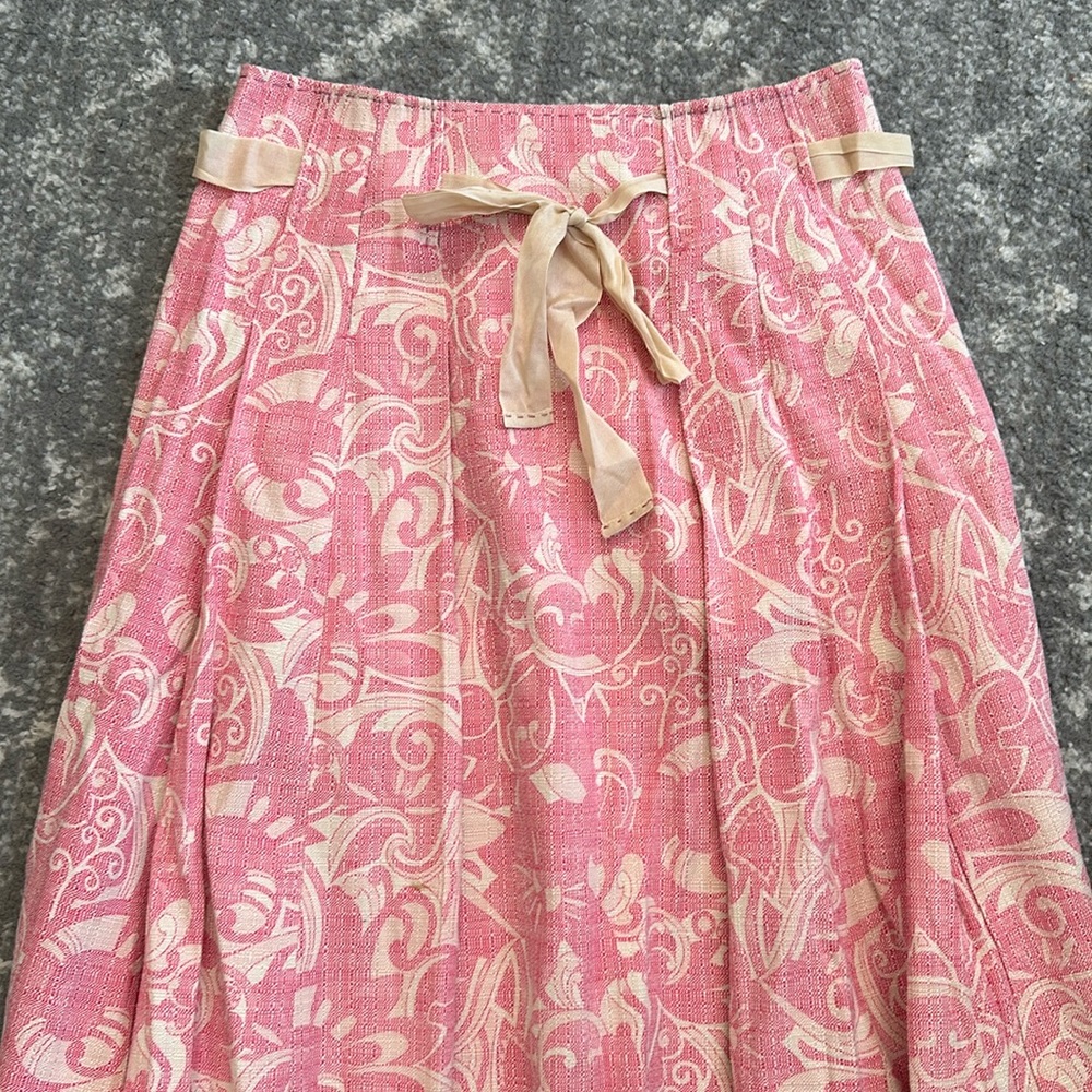 Elie Tahari Pink and white pleated skirt - Picture 5 of 16